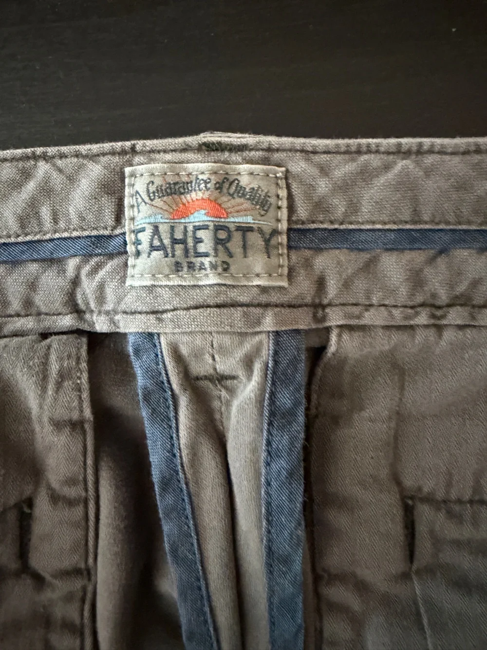 Faherty Flat-Front Gray Chino Shorts